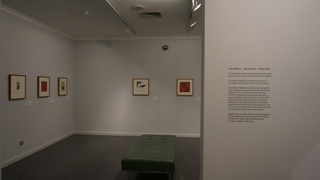 The NZ/UK folio on display at the Art Gallery of Ballarat Oct-Nov 2015